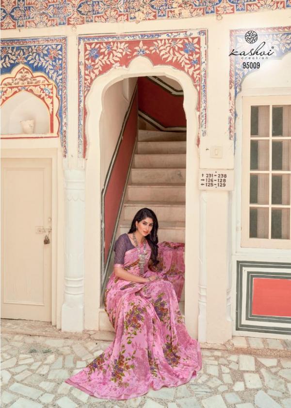 Kahsvi Swastik Fancy Wear Georgette Saree Collection